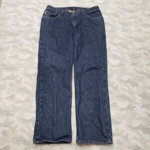 Carhartt Jeans Women's 14x30 Blue Flannel Lined Denim Medium Wash